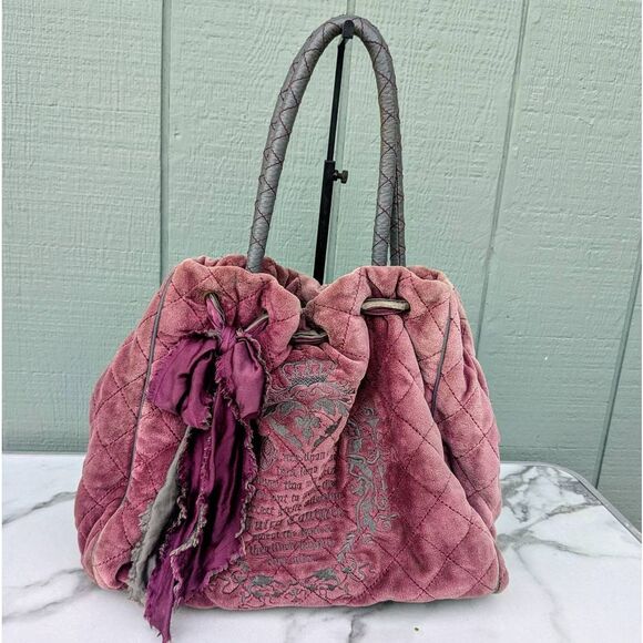 Juicy Couture Y2K Fairytale Daydreamer Pink Quilted Vintage Shoulder Bag - Picture 3 of 11